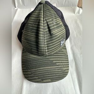 Under Armour Olive Green Striped Mesh Trucker Hat